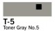 Copic Marker-Toner Gray No.5 T-5